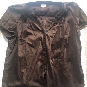 Brown Button Down with Undershirt
